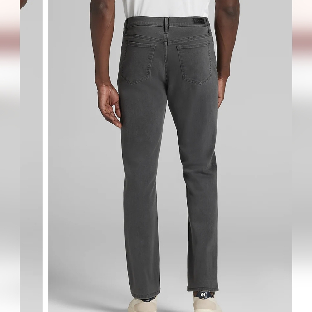 Kenneth Cole Charcoal Straight Men's Jeans - Picture 2 of 9